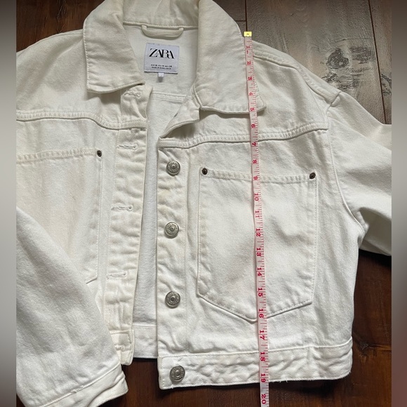ZARA White Jean Jacket - Picture 6 of 7
